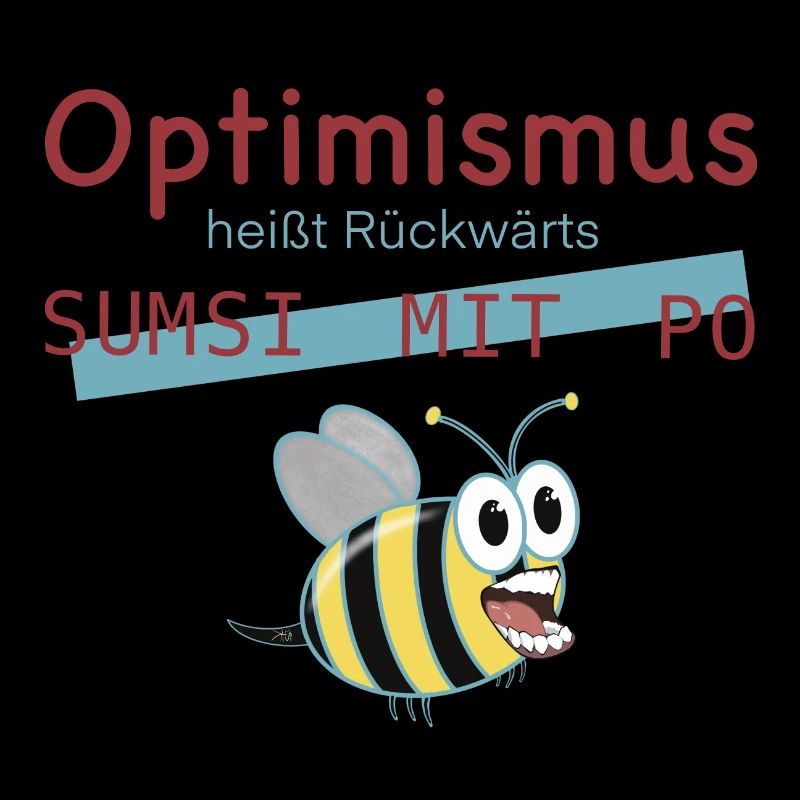 Optimismus Biene Wortwitz Geschenkidee