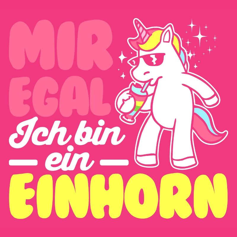 Mir Egal Ich Bin Ein Einhorn Regenbogen Süß Glitze