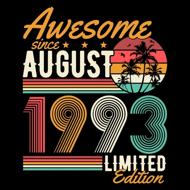 Août 1993 Naissance Anniversaire Rétro