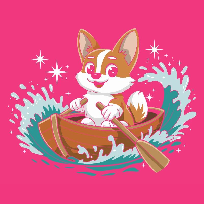 Ein Corgi Boot Paddle Boot