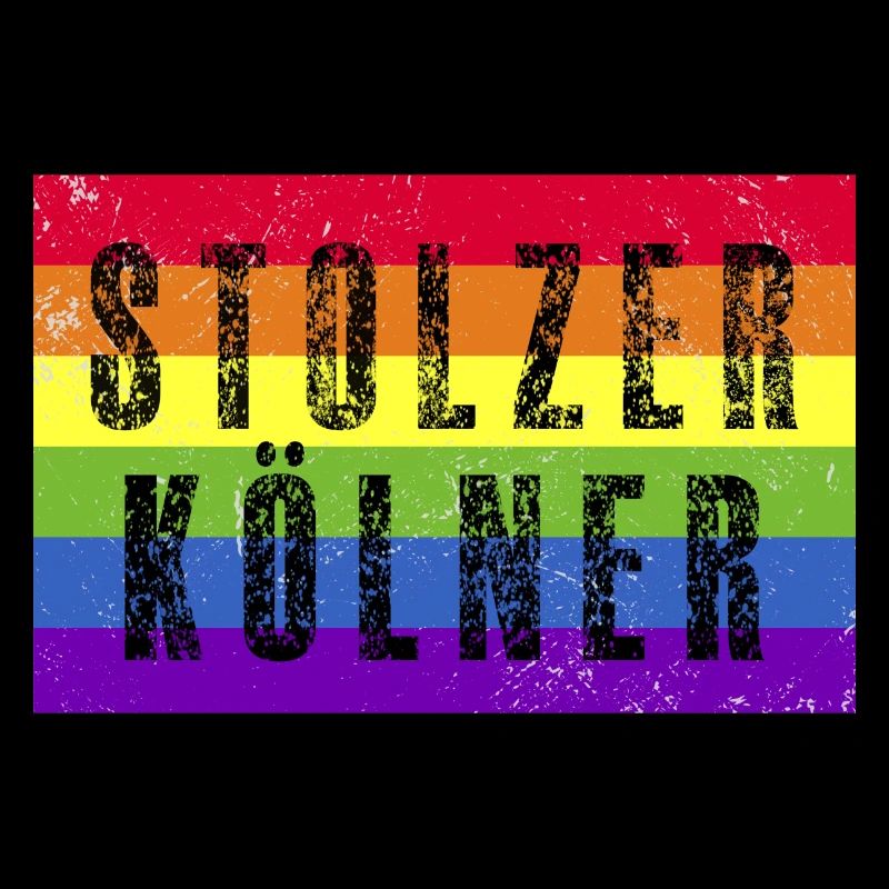 Stolzer Kölner - Regenbogenfahne