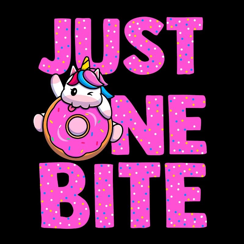 Nur ein Biss Süßer Donut Cooles Einhorn