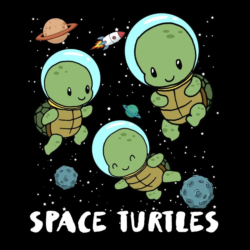 Cadeau de voyage spatial astronautes tortues de l'espace