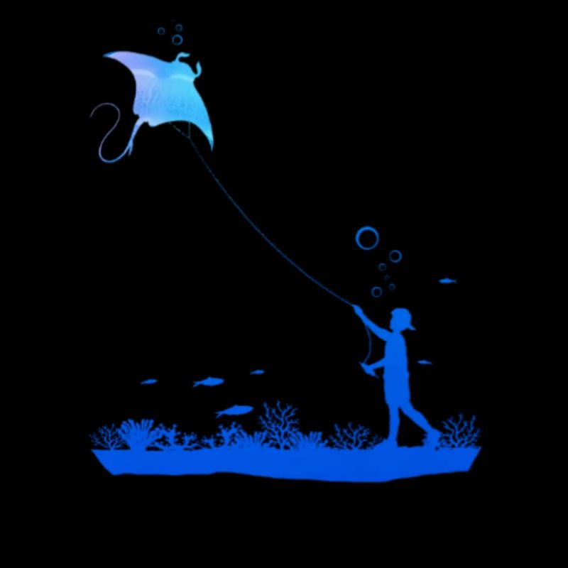 Skate Underwater Hang Gliding Diver Gift