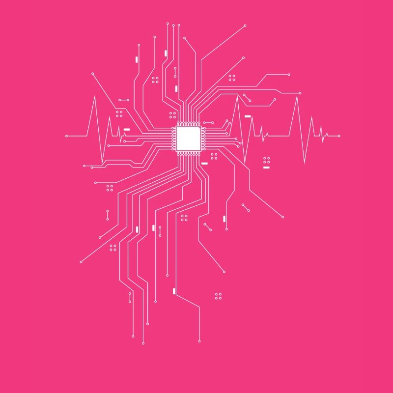 Computer Scientist CPU Heartbeat Gift for Nerds
