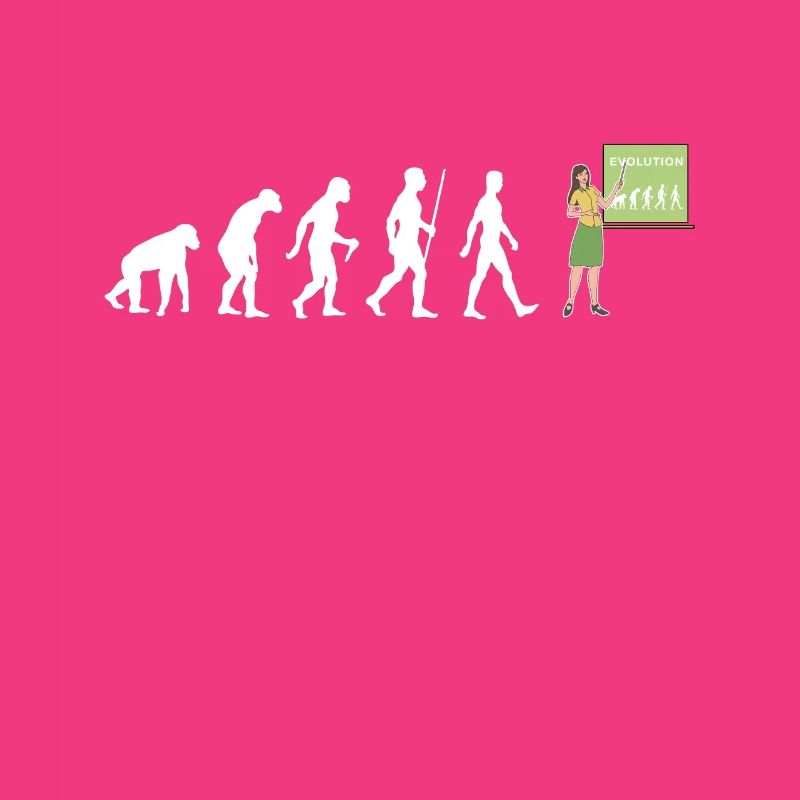 Lehrerin Evolution Lehramt Schule Lehrer Geschenk