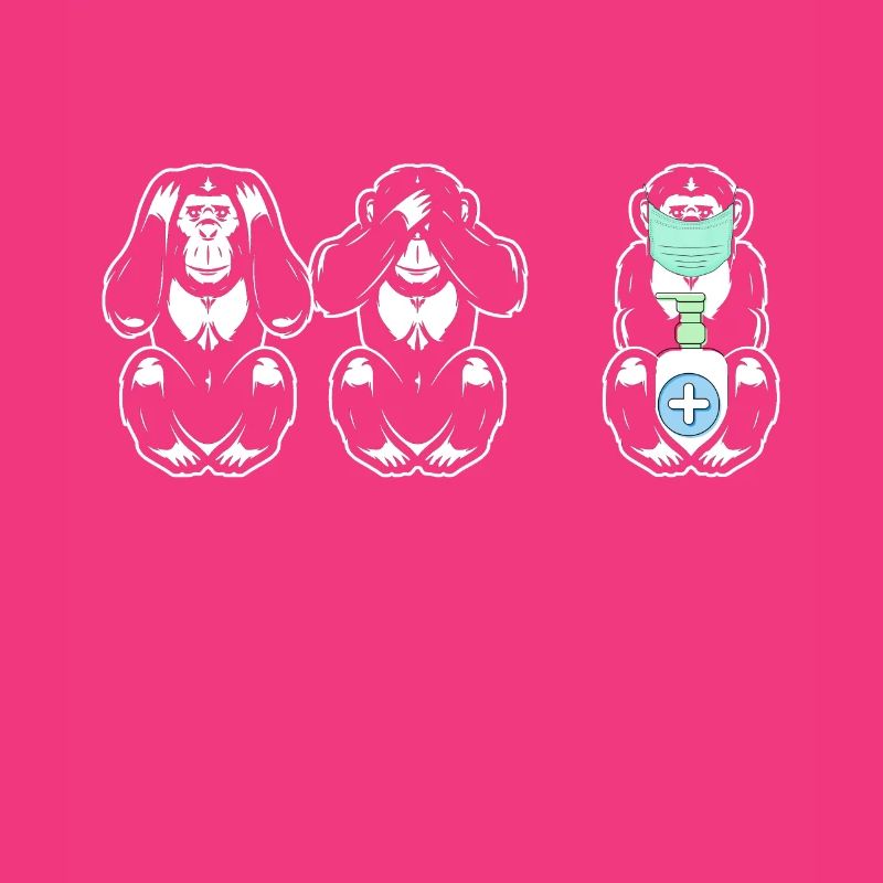 3 Monkeys See nothing Hear nothing Distancing