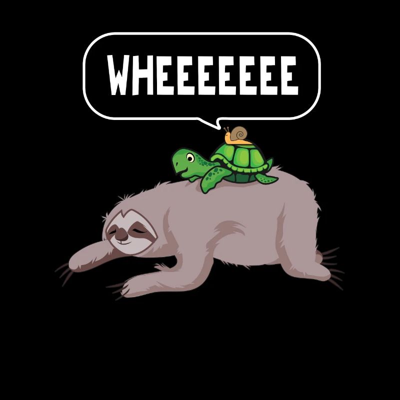 Sloth Turtle Snail Lazy Sleeping People Gift