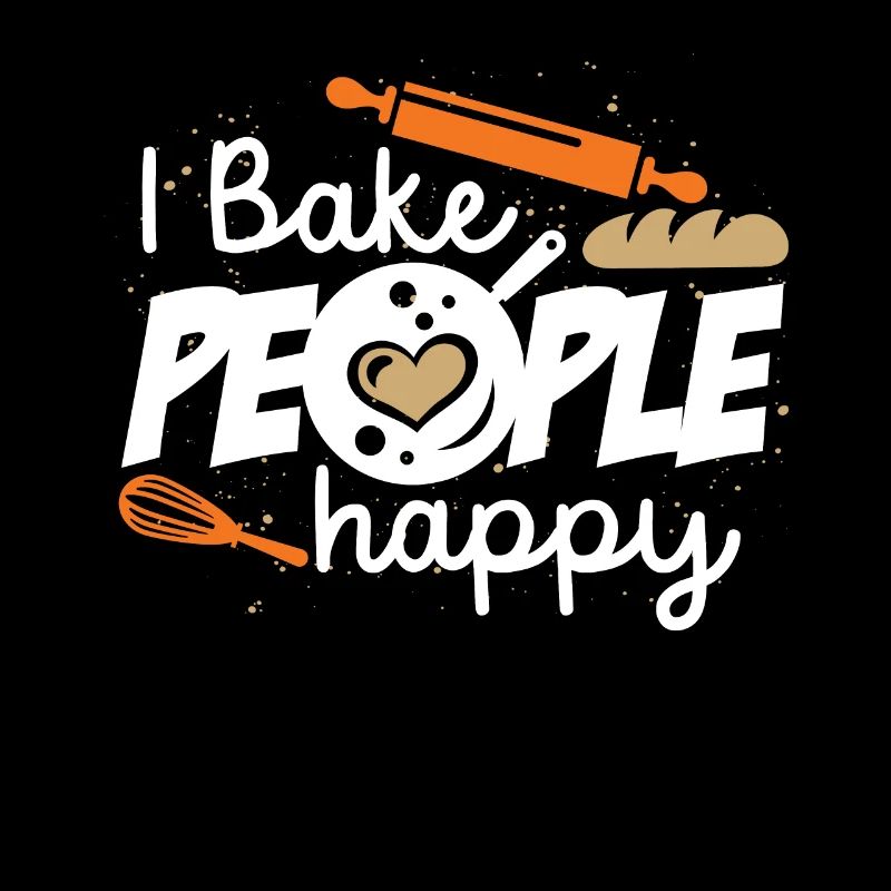 I Bake People Happy Cake Artist Baker Cupcake