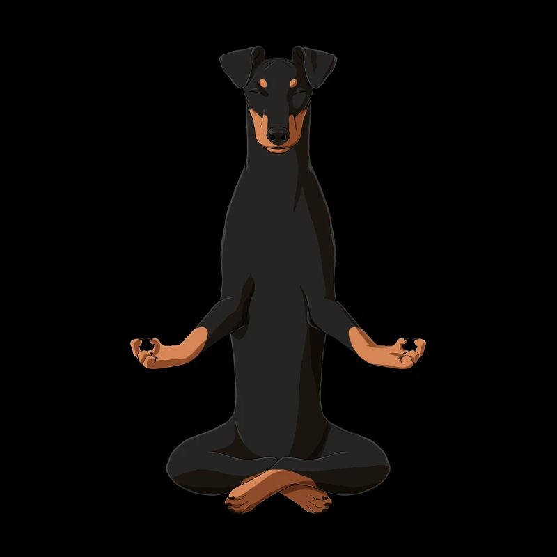 Meditating Manchester Terrier Dog