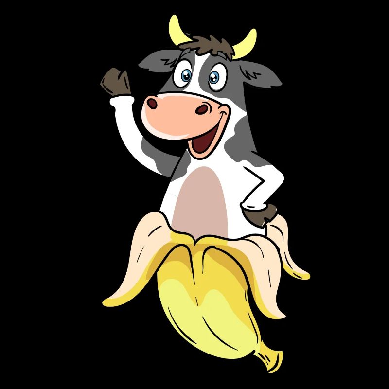 Vache d’une banane
