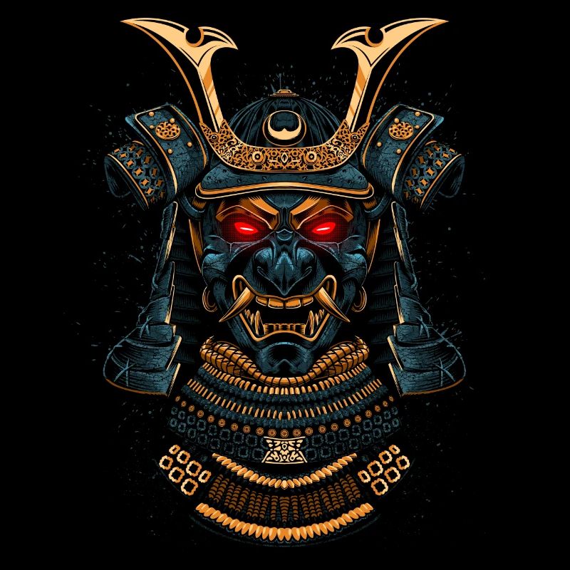 Goldene Samurai-Maske
