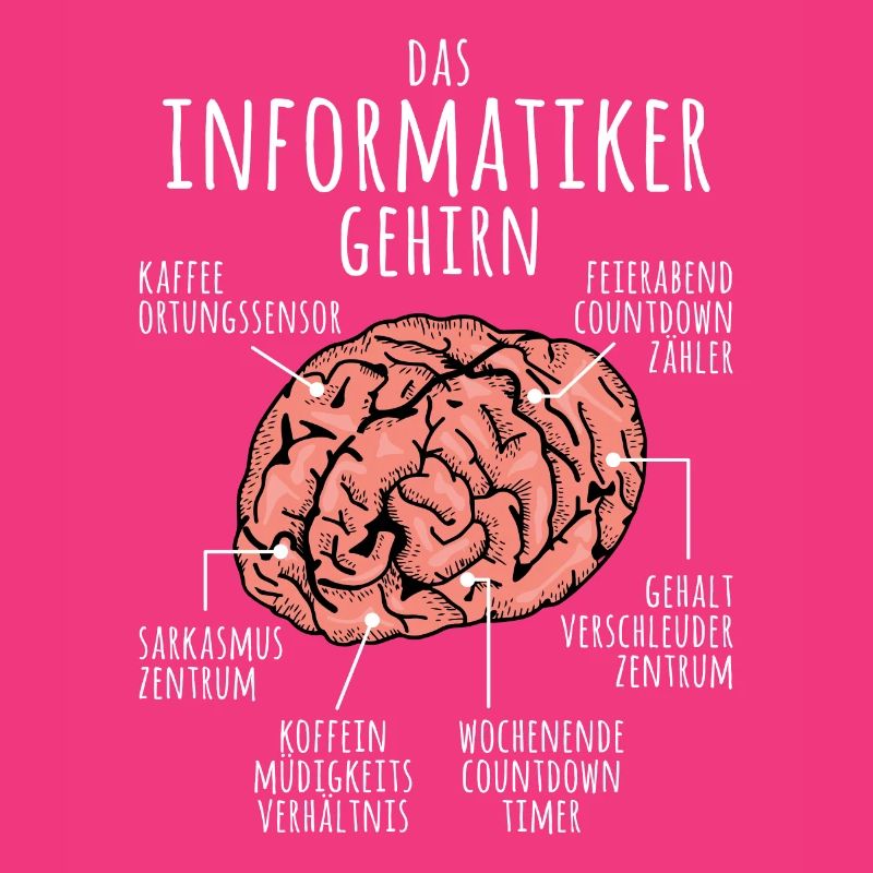 Informatiker Gehirn Programmierer Nerd IT Student