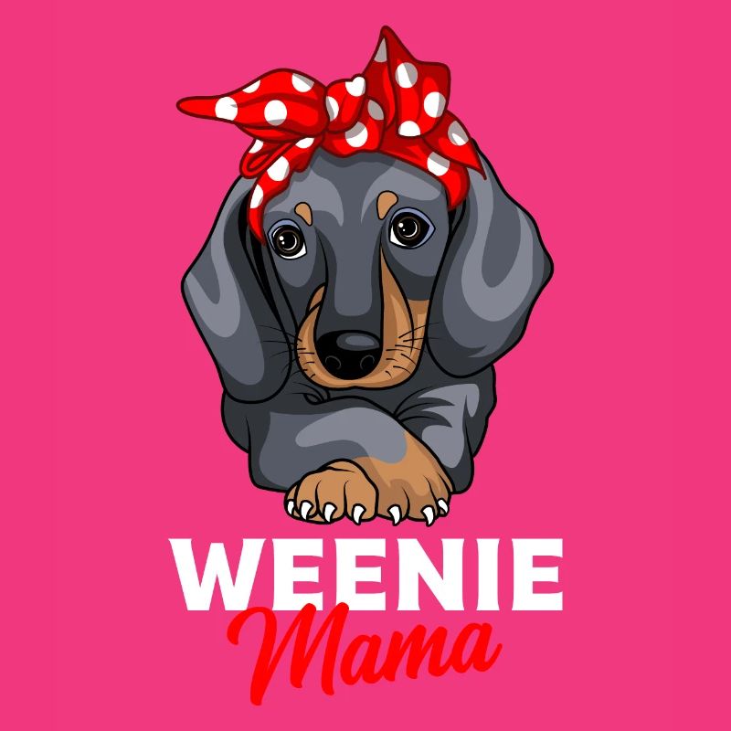 Cadeau de conception de chien de maman teckel