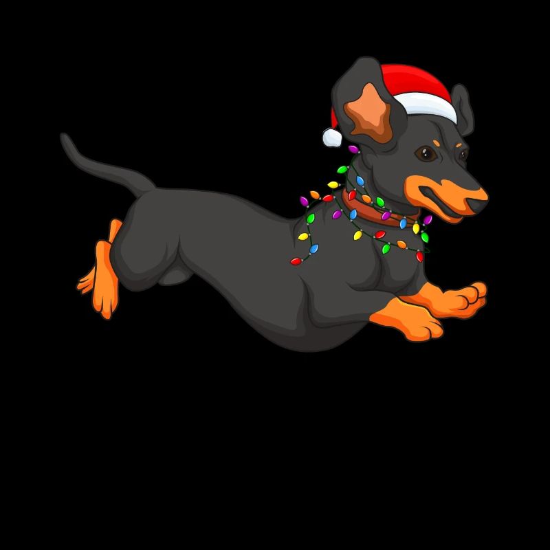 Chiens de Noël cadeau de Noël teckel