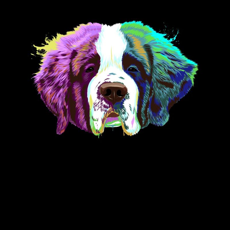 Splash Saint Bernard Dog