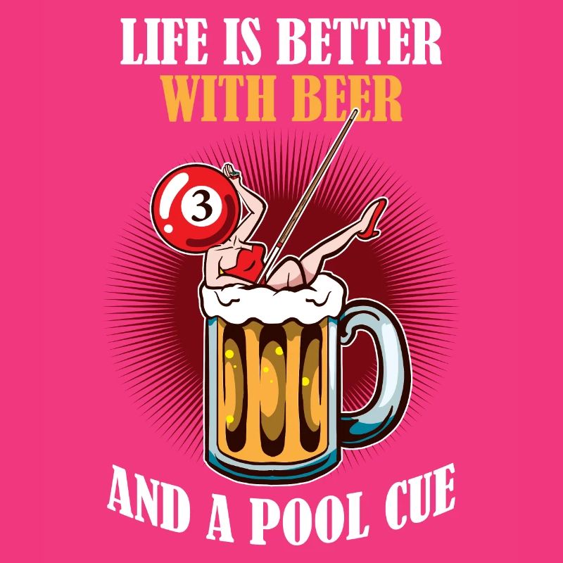 Bière et un cadeau de billard de queue de piscine