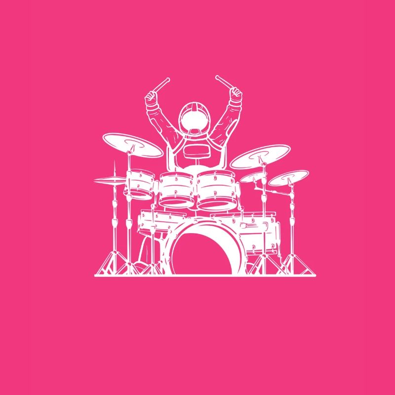 Drummer Astronaut Percussionist in Space