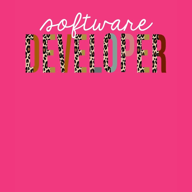 Software Developer Leopard Print Funny Gift