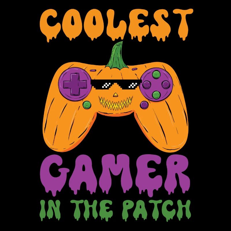 Coolster Gamer Pumpkin in The Patch, lustig