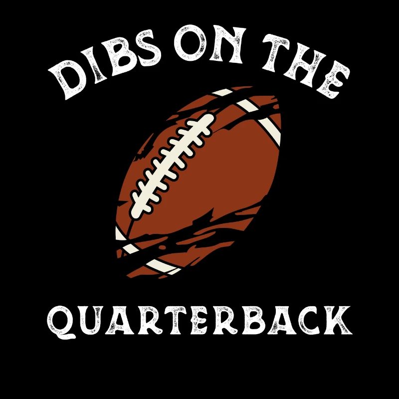 Retro Groovy Dibs On The Quarterback, lustig