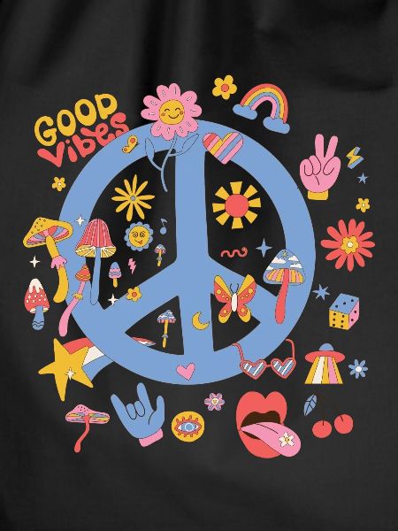 Retro Boho Peace Sign
