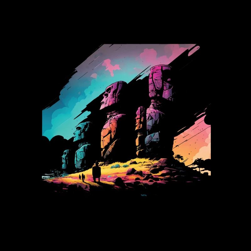 Rapa Nui Moai Head Statue Easter Island