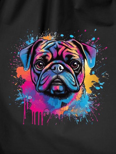Pug paint splash design