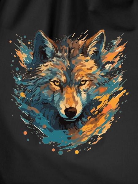Artistic wolf portrait