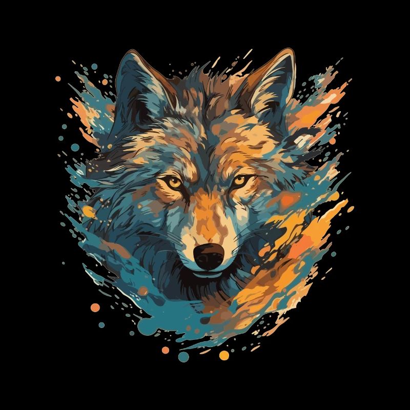 Artistic wolf portrait
