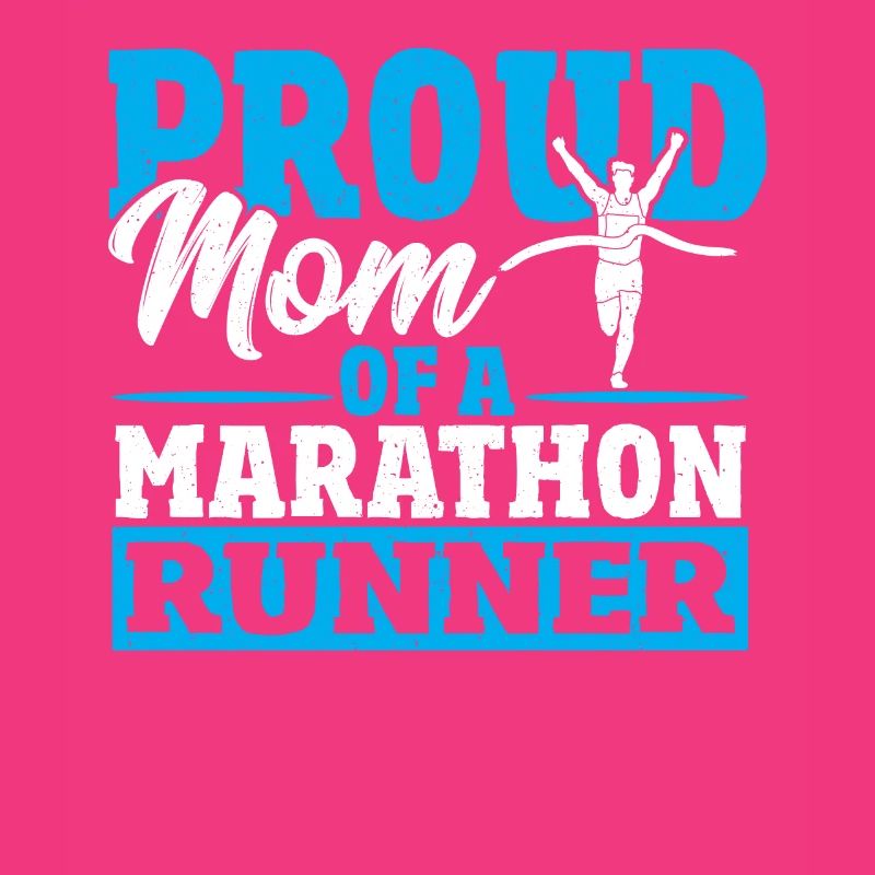 Stolze Mutter eines Marathonläufers
