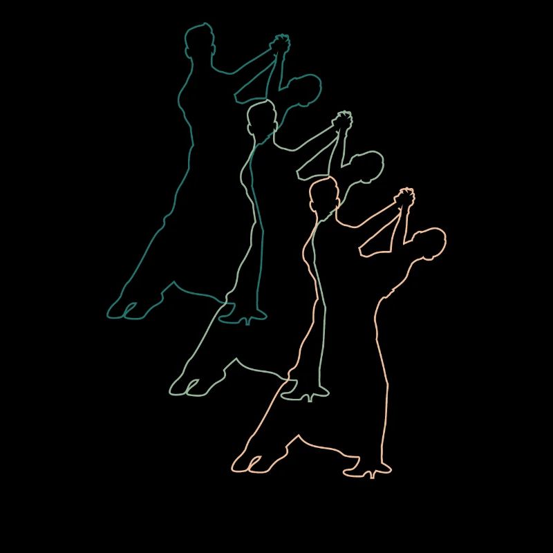 Dancing couples: elegance and synchronicity
