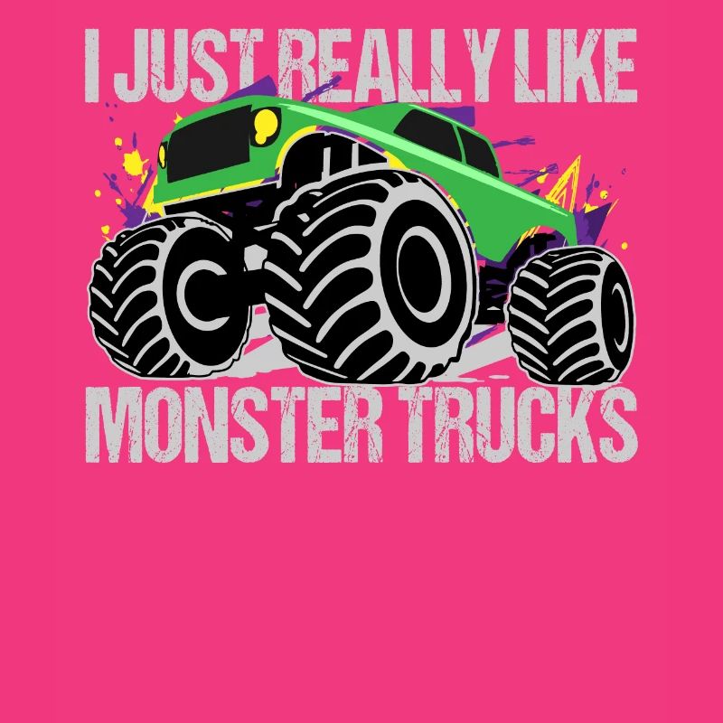 Confrontation de monster trucks vert-violet