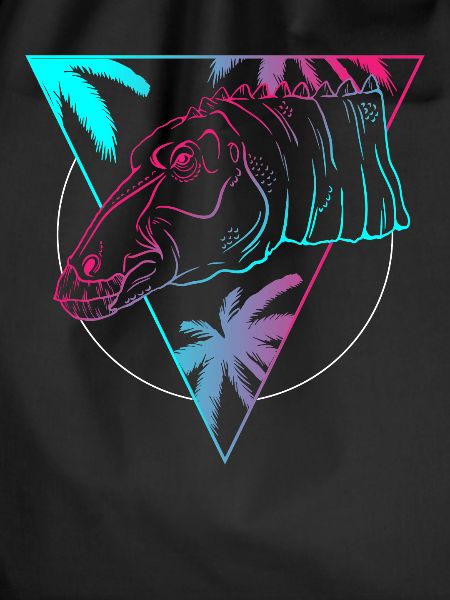 Farbiger Dino Kreis Kunst Geschenk