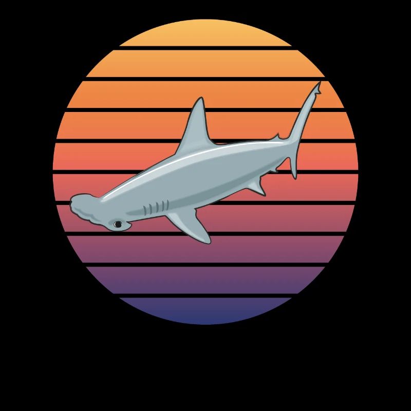 Requin-marteau Silhouette Coucher de soleil