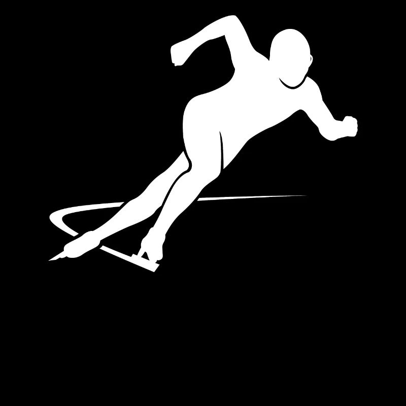 Cadeau de Silhouette de patinage de vitesse dynamique