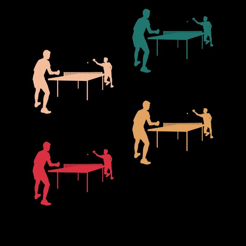 Conception colorée de match de tennis de table