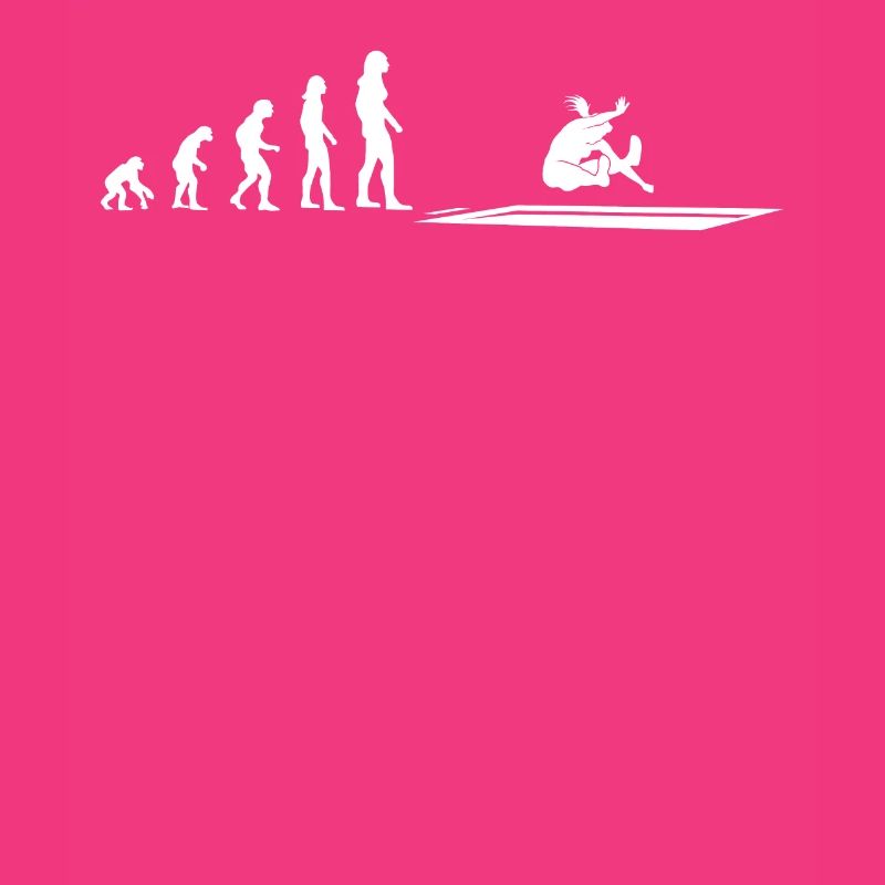 Weitsprung Evolution Athletin Geschenk