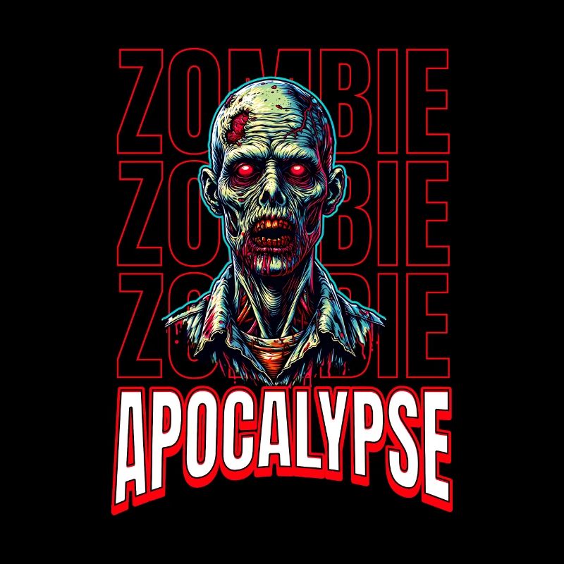 Zombie Apocalypse Joyeux Halloween Artwork