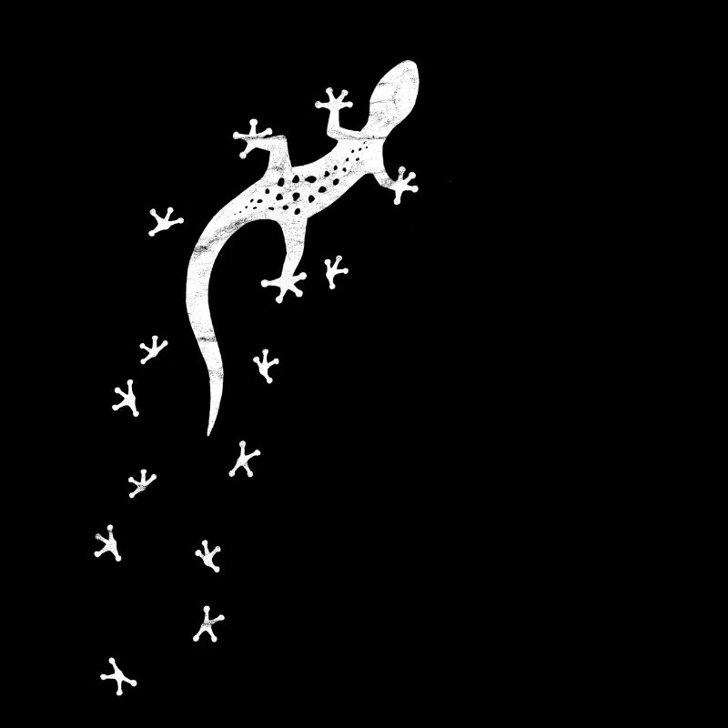 Retro salamander with traces | Climbing gecko