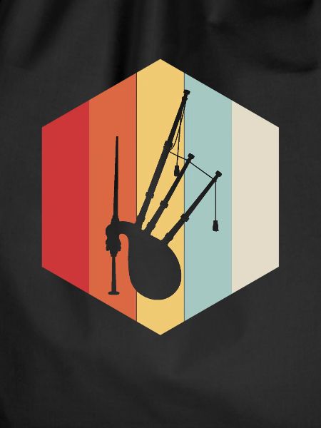 Retro Bagpipe Silhouette