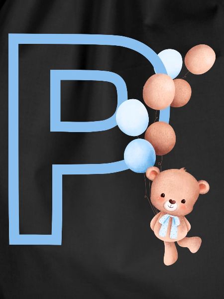 Blue Letter P Bear