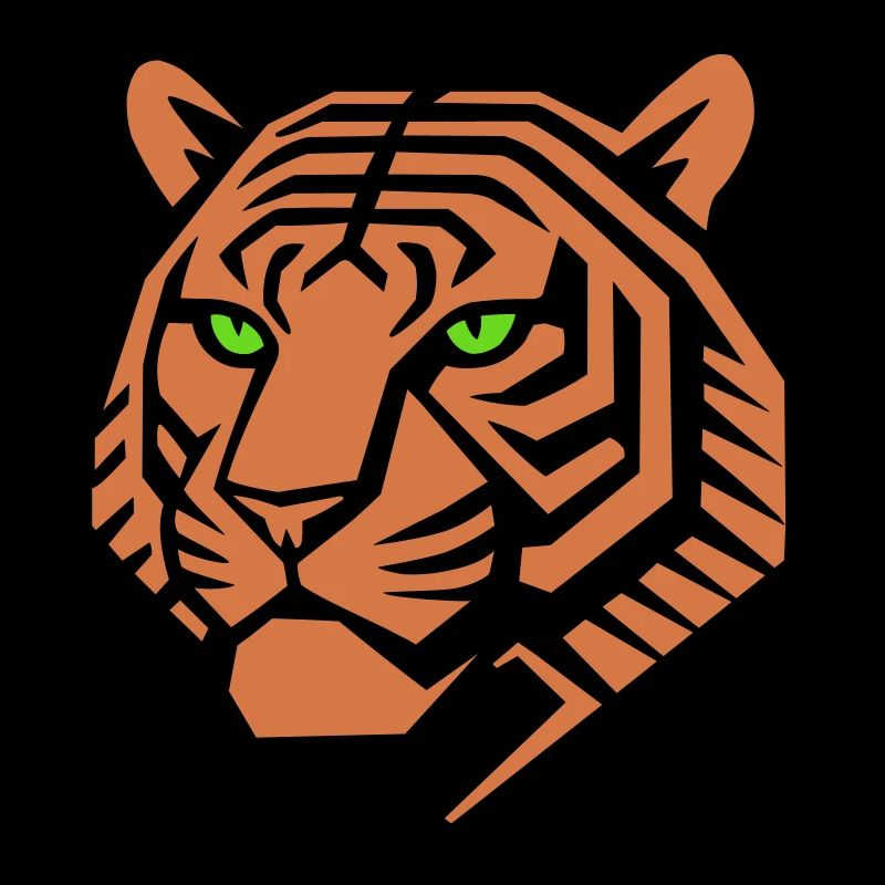 Tigre géométrique - Conception vectorielle