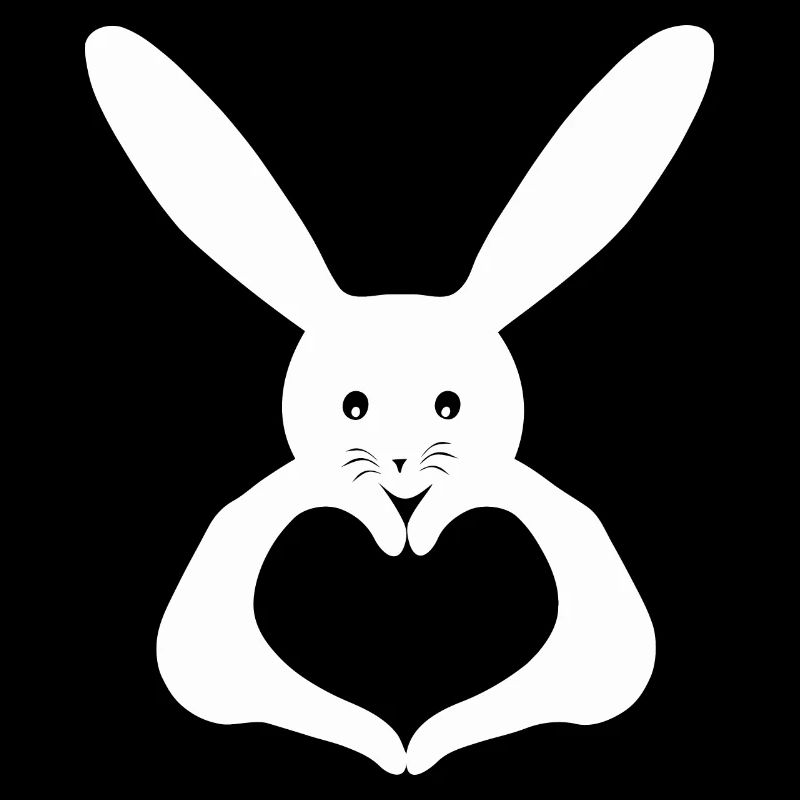 Heart Hand Shape Rabbit