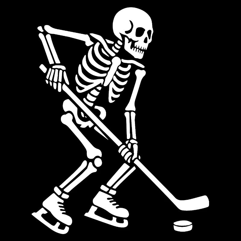 Skeleton Plays Hockey