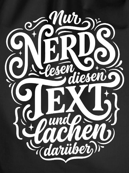 Nerd liest Text Humor Spruch