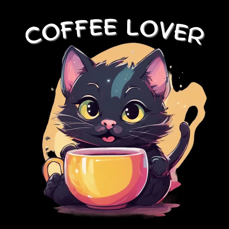 Katze mit Kaffee