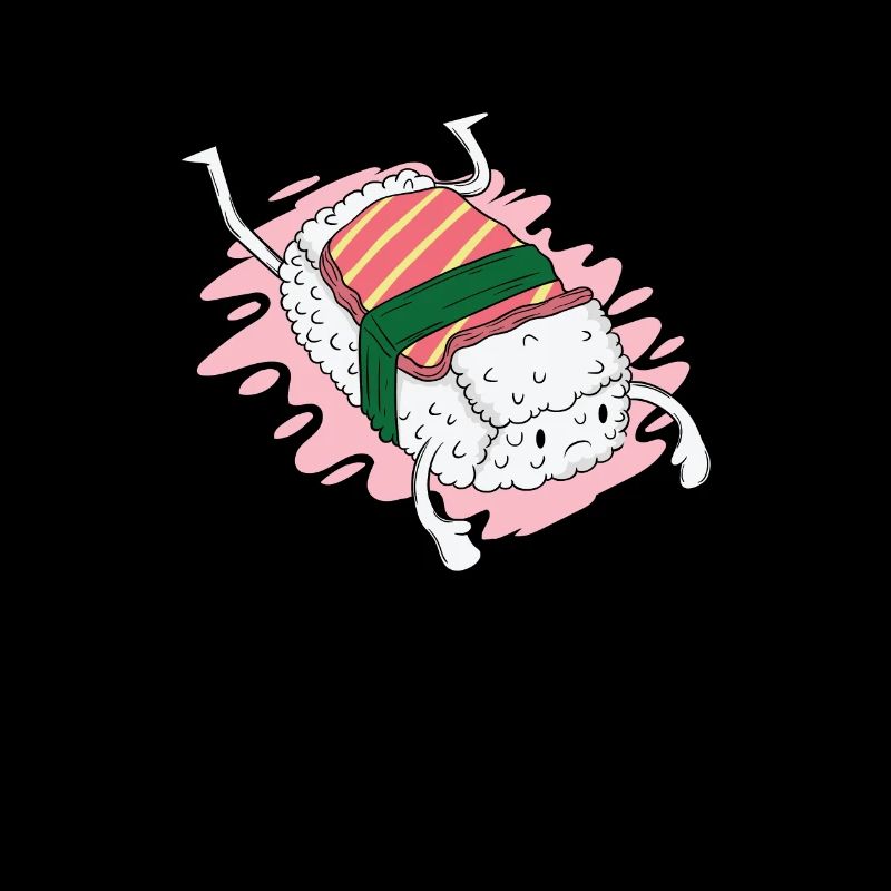 Sushi rice with salmon