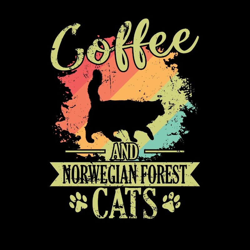 Café et gueule de bois des chats des forêts norvégiennes
