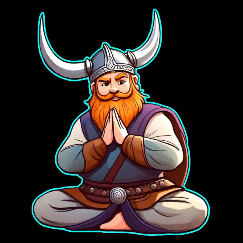Viking mignon faisant du yoga